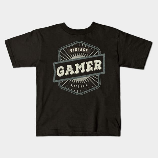 Vintage GAMER Kids T-Shirt by Naumovski